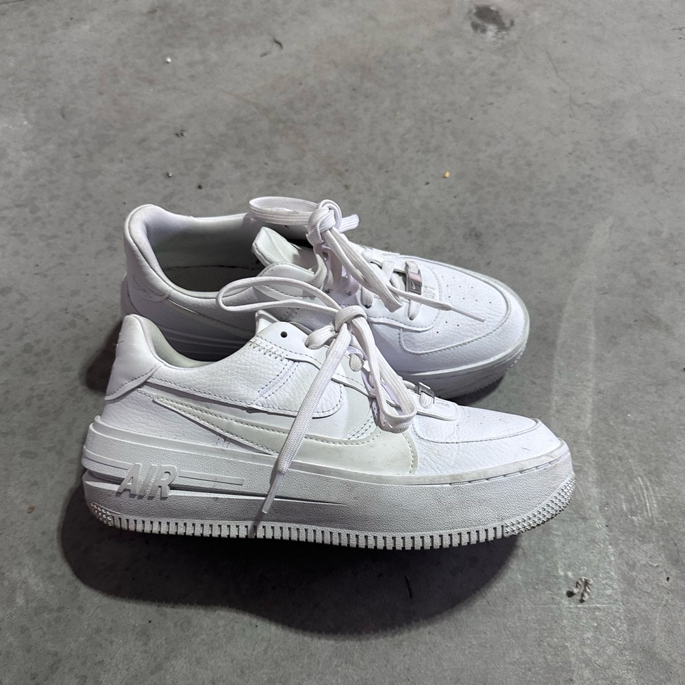 Nike airforce 1 platform white size 7.5 - Picture 4 of 6